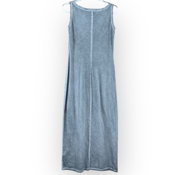 Peruvian Connection Vintage Wash Pima Cotton Tank Maxi Dress Grey size L - Picture 3 of 13
